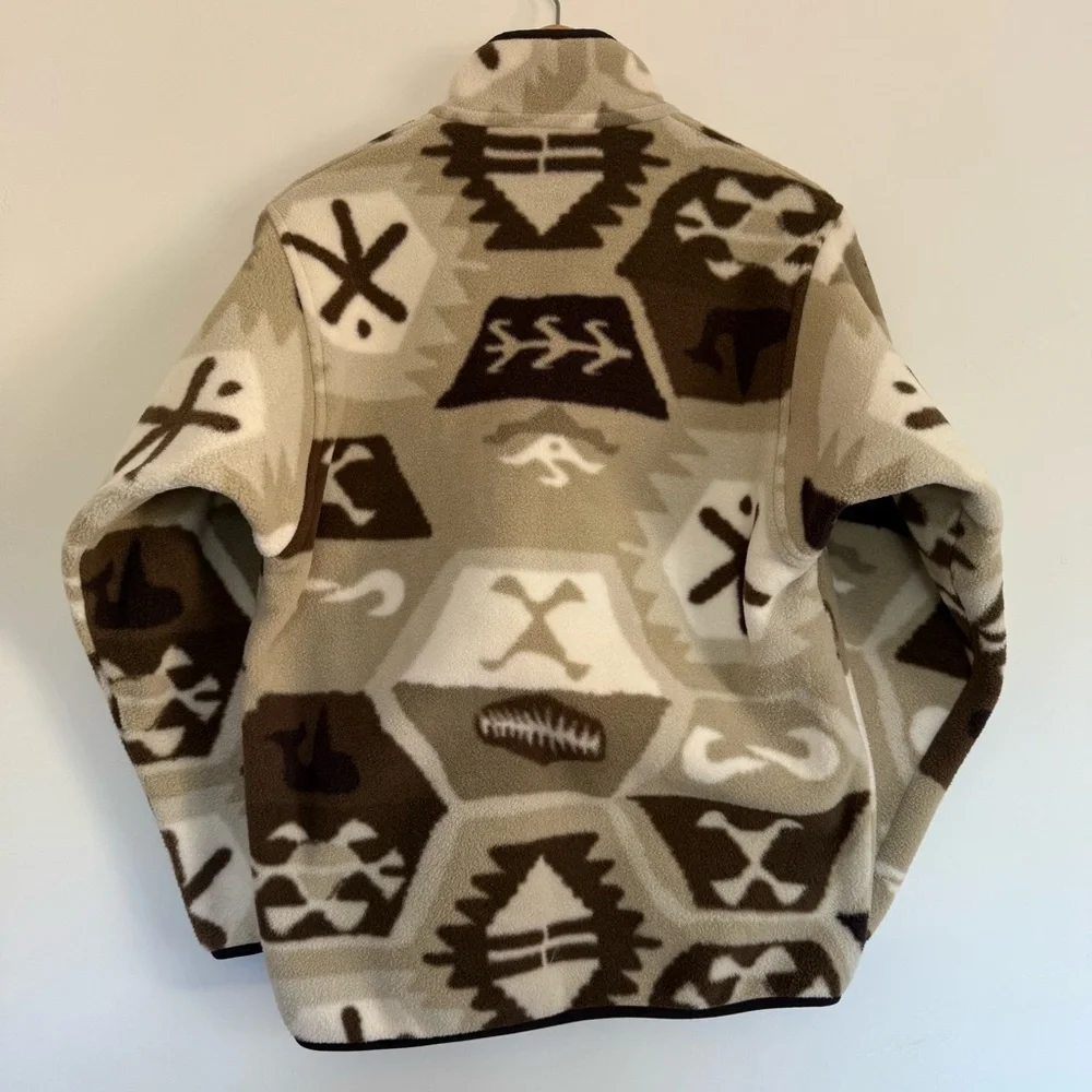 Patagonia Lightweight Synchilla Snap-T Fleece Pullover in Cave Khaki Print  XS